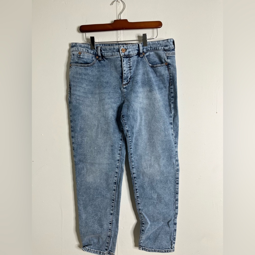 Talbots Simply Flattering Collection Ankle Acid Washed Jeans
